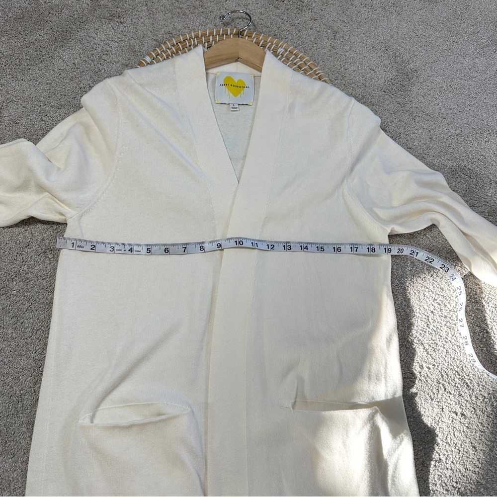 SOLD | Kerri Rosenthal Women’s Poppy Be Alright Duster Cardigan Sweater Cream L - Picture 14 of 14